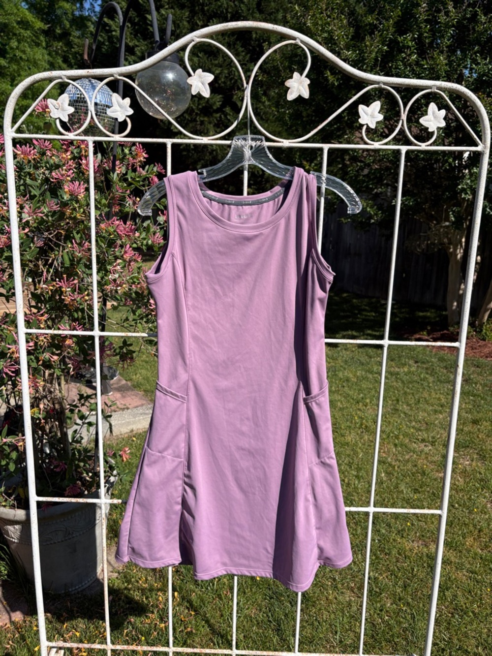 Baleaf Lavender Sleeveless athletic Mini Dress with Pockets